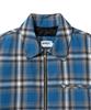 Annot Washed Check Zip-Up Jacket Blue