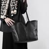 Vegetable Tanned Leather Simple Korean Genuine Leather Tote Bag Shoulder Bag Large Capacity Women's Bag Armpit Bag Handbag Cowhide