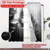 2D Flat Printing  2pcs Mystic Pines Minimalist Modern Curtains Versatile 100% Polyester Curtains Thermal Insulation   and Room
