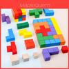 Bloques de Construcción de Cubos de Madera de Colores Juguetes Educativos Para Niños Aprendizaje de Geometría