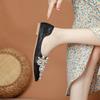 Wedding Shoes Can Be Worn In Daily Life. New Women's Shoes In Large Sizes 41-43 Lace Pearl Gentle Scoop Shoes