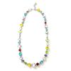 Colorful Ladies Rainbow Necklace - Crystal Zirconia Beaded Pendant. Adjustable Chain, Bohemian Starry Design. Elegant Jewelry