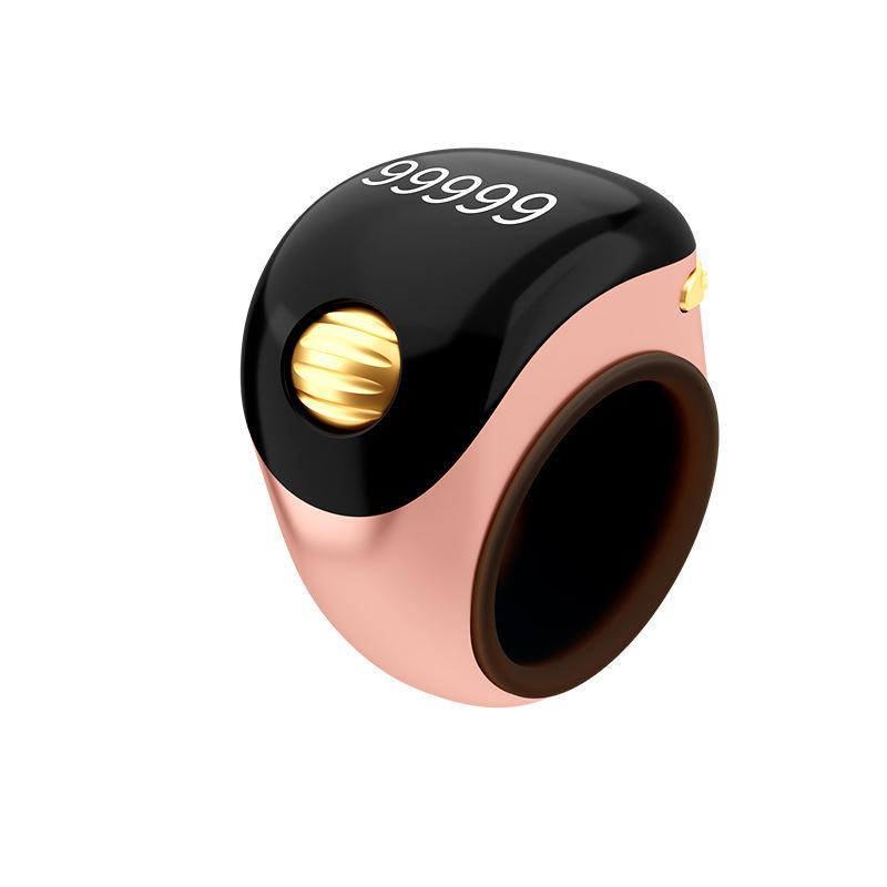 Portable Ring Type Ball Digital Finger Counter Type-C Rechargeable Adjustable OLED Screen Display Mini Tally Counter for Muslims Zikr Prayer