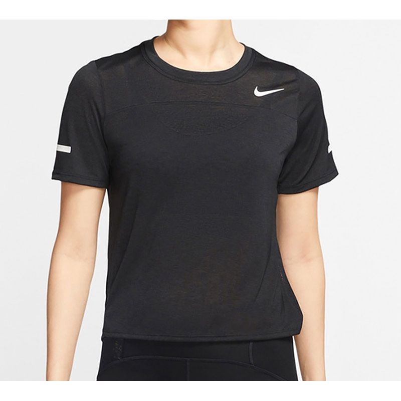 Nike Icon Clash Dri-FIT Breathable Running Short Sleeve T-Shirt Women Tops Black CJ2432-010