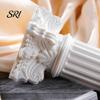 Decoration Roman Pillar Candle Holder Mini Greek Column Stand Resin White Portable Decor Candlestick for Wedding Banquet Home Table Centerpiece Photo