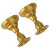 2 Stück Kerzenhalter Europäischer Stil Einfach Retro Doppelnutzung Kerzenständer für Schreibtischdekorationen Geschenke(Gold )