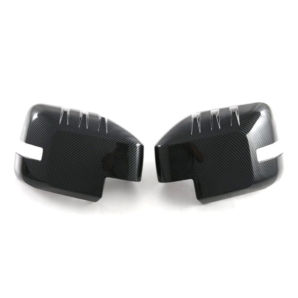 Rearview Mirror Decoration Car Mirror Cover Black ABS Material Black Finish Decorative Cover Easy tallation