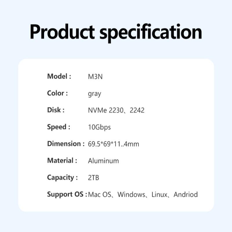 Magnetické M.2 2230/2242 NVMe SSD pouzdro Magsafe SSD pouzdro USB C 3.2 Gen2 až NVMe PCI-E pro iPhone 15 Pro Max ProRes MacBook