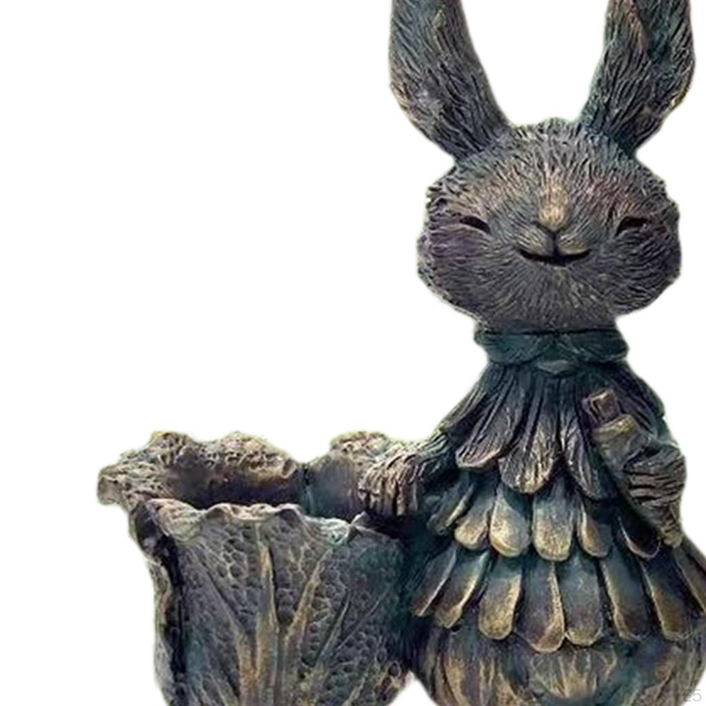 Bunny Figurine Flower Planter for Indoor