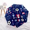 1pc Soccer-themed Circular Pattern Umbrella with Plastic Handle,Vibrant Cartoon Pattern,Multi-functional UmbrellaB2008