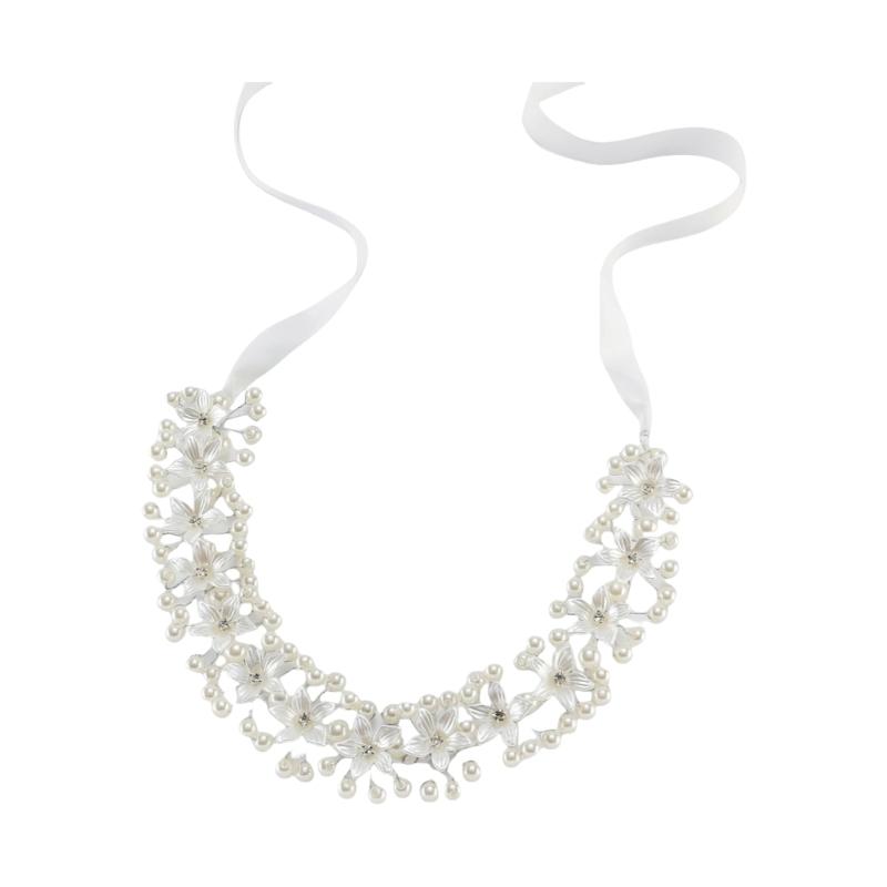 

Elegant Flower Girl Hair Accessory Imitation Pearls Texture Head Chain Fashion Headband Suitable for Various Occasion