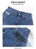 Women's 2026 Summer High-Waisted A-Line Denim Shorts - Slimming, Loose Fit, Wide-Leg Design