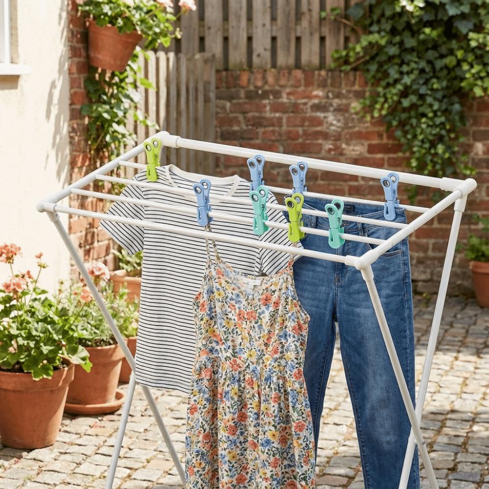 24PCS Heavy-Duty Windproof Clothespins Strong Grip Clothes Clip Durable Clothes Pegs  Drying Quilts