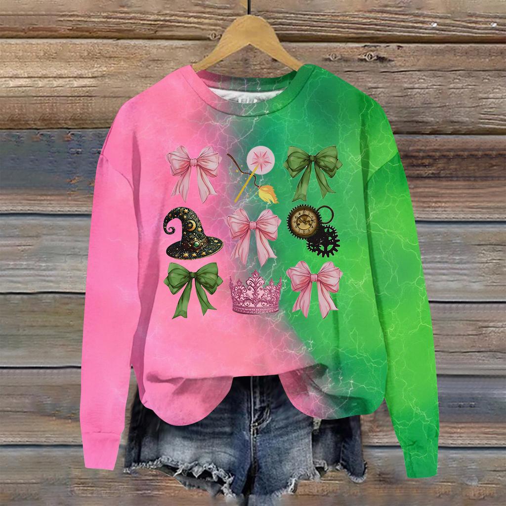 Women's Loose Comfortable Casual Fashionable Character Printing Round Neck Long Sleeved Sweatshirt