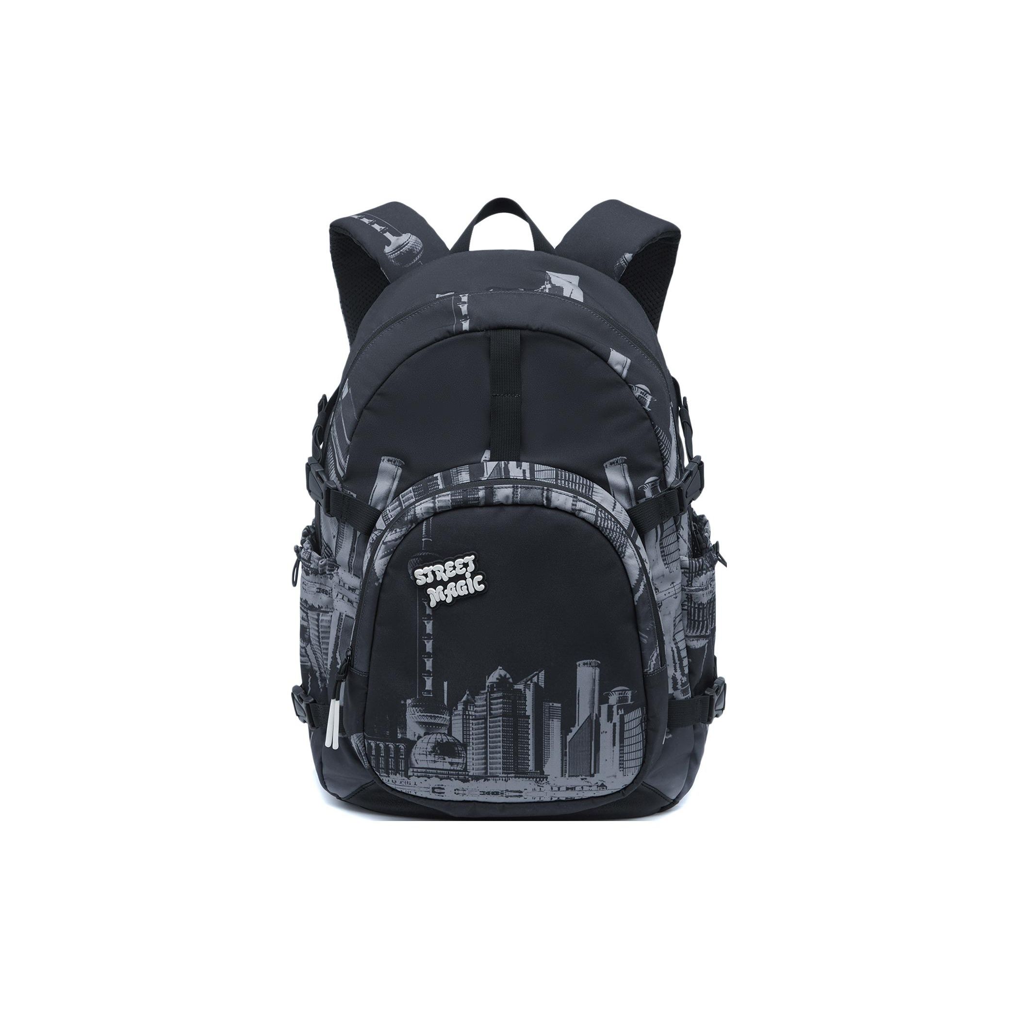 

Li Ning X Steven Harrington Collaboration Graffiti Durable Large Capacity Layered Polyester Backpack Unisex Backpack Black Gray ABST343-2 Black Gray