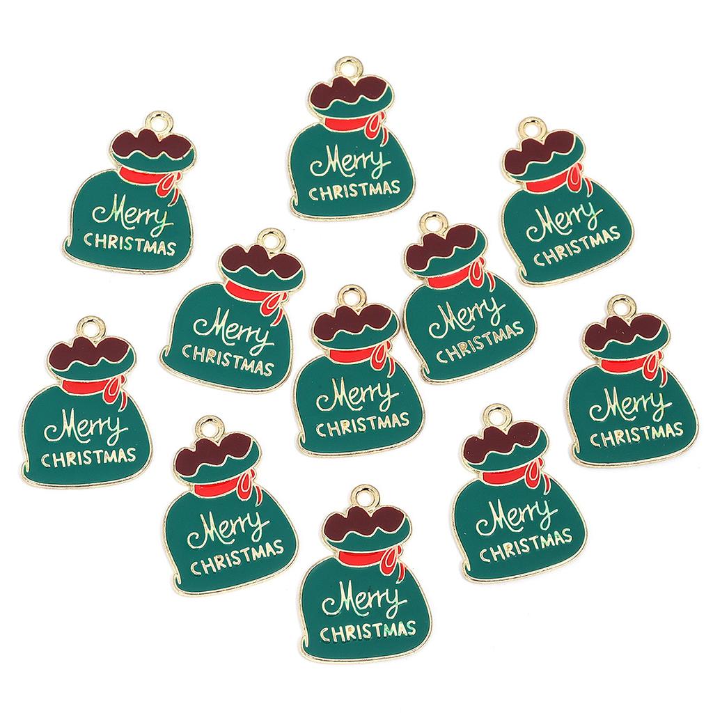 10-20pcs/lot Christmas Series Alloy Enamel Cute Pendant Santa Claus Elk Snowman Shape Charms For DIY Bracelet Necklace Accessory