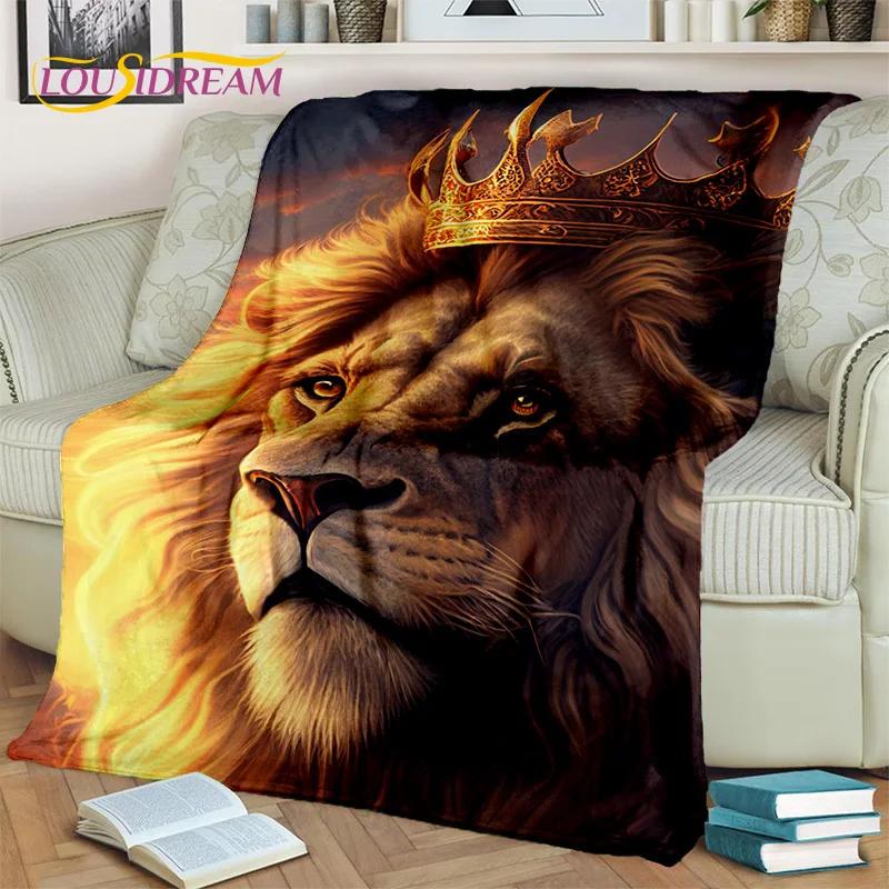 Beast Tiger Lion Leopard Animal Wildlife Cartoon Blanket,Soft Throw Blanket for Home Bedroom Bed Sofa Picnic Cover Blanket Kids