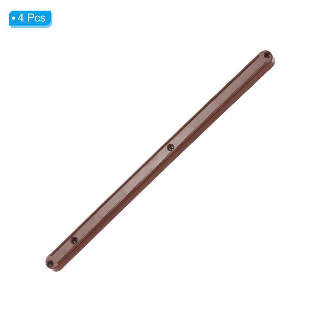 PATIKIL Schubladenführungen 4 Stück Kunststoff-Führungsschiene für Seitenmontage-Schienennutbreite Braun 12" Schrank/Schublade/Nachttisch/Tisch/Kleiderschrank 19/32" (15 mm)