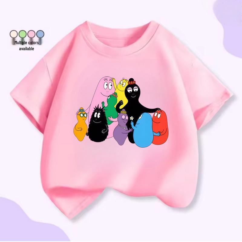 Classic Barbapapa Family Kids Cartoon Cotton T-shirt - New 2025 Style