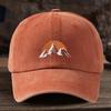 A Sun Mountain Peak Embroidered Baseball Cap a Stylish and Versatile Snapback Hat for Men Trendy for Outdoor Wear