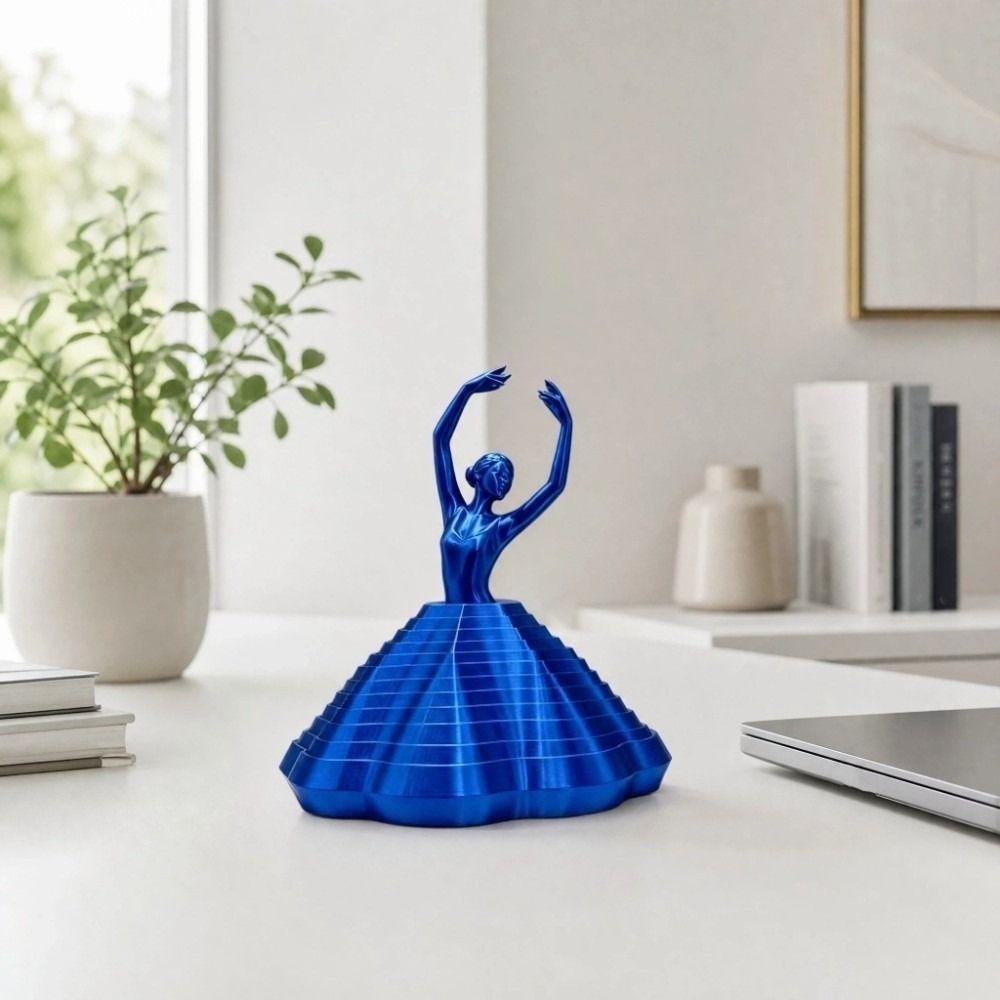 PLA Plastic Spinning Girl Statue Handicrafts Rotating Ballet Ornaments Living Room Party Decor