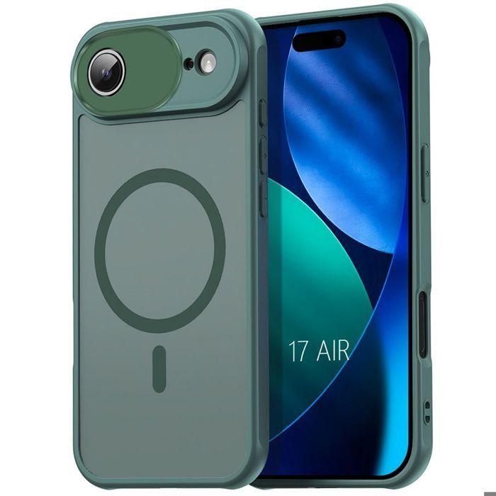 Coque de Protection - BOOLING - iPhone Air - avec Anneau Magnétique et Film Caméra - Vert Nuit