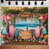 1pc Beach Party Backdrop Banner Suitable for Summer Parties Anniversaries Holiday Celebrations Theme Parties