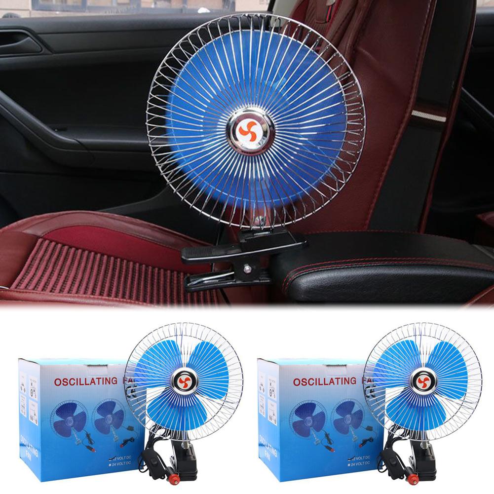 Portable Car Electric Fan 25W 24/12V For Car Fan With Clip Electric Fan Cigarette Lighter Plug For Truck Car Interior Accessorie