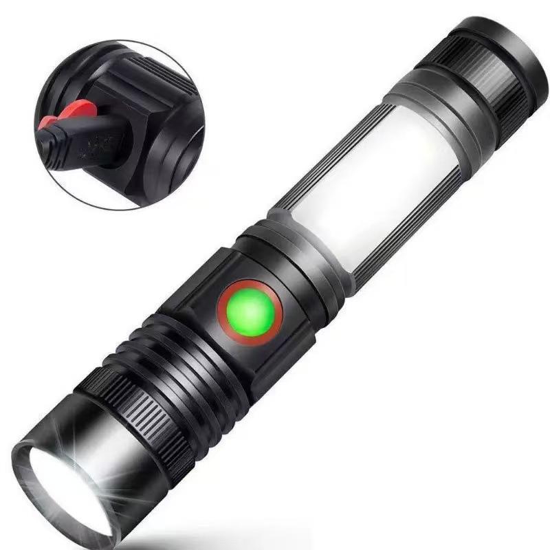 USB Rechargeable Mini Magnetic Flashlight with Zoom