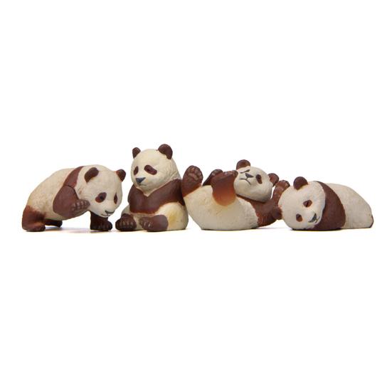 4Pcs Cute Panda Figurines Lovely Figurine Mini Fairy Garden Ornaments