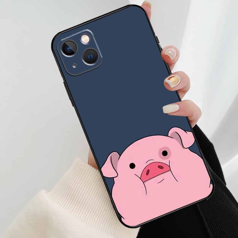 Cartoon Pig Phone Case For iPhone 17 Pro Max 14 13 12 11 15 16 Pro Max mini 16 15 Plus 16e 17 Air Cover