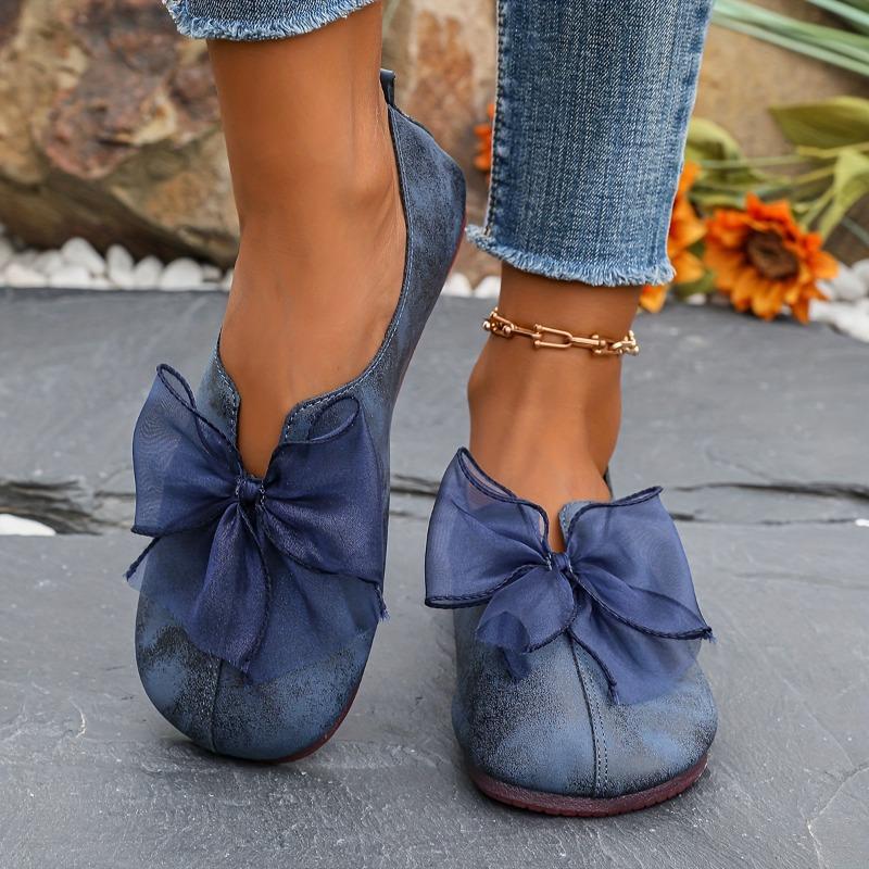 Wearing bow Mary Jane single shoes women's French round toe spring and autumn new style