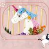 Creative Art Painting Flower World Block 3D Mural Building Blocks Unicorn Decoration Model Assembly Bricks Toys Children's Girls Mom Birthday Gifts