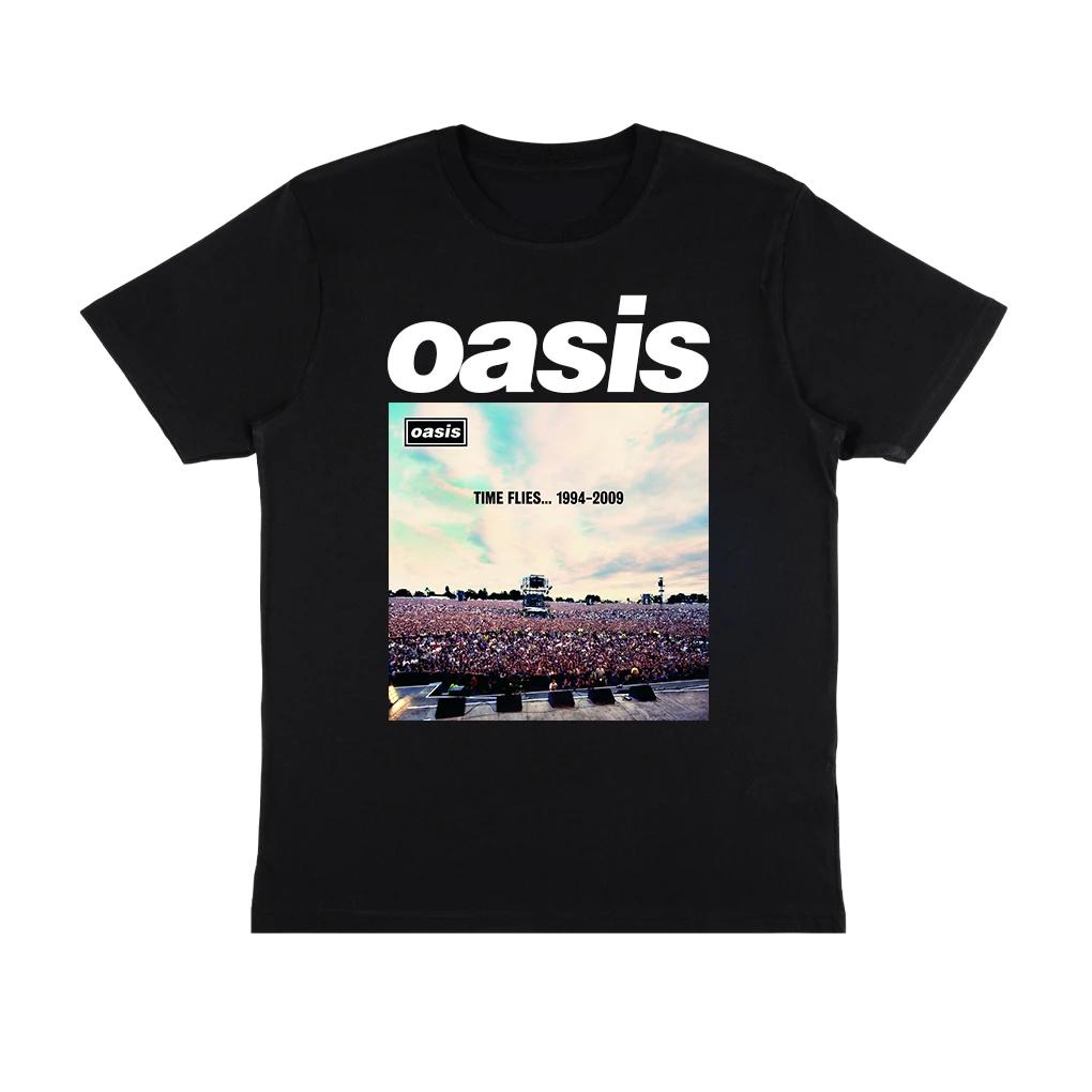 2025 Nowy T-shirt z nadrukiem zespołu Oasis Y2Y Harajuku Męski i Damski Letni Casualowy Sportowy Wygodny T-shirt Koszulka do surfowania