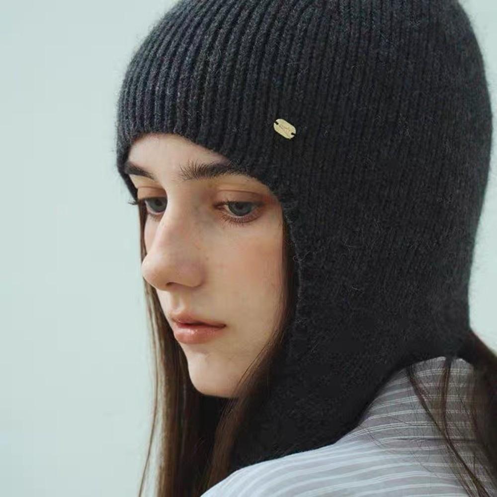 Coldproof Woolen Crochet Beanies Cap Keep Warm Girls Pullover Cap Fashion Knitted Hat  Female