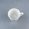 Simple Pure White Embossed Lily of The Valley Flower Water Cup, Medium Temperature Creative Ceramic Mug, Office Elegant Coffee Cup
