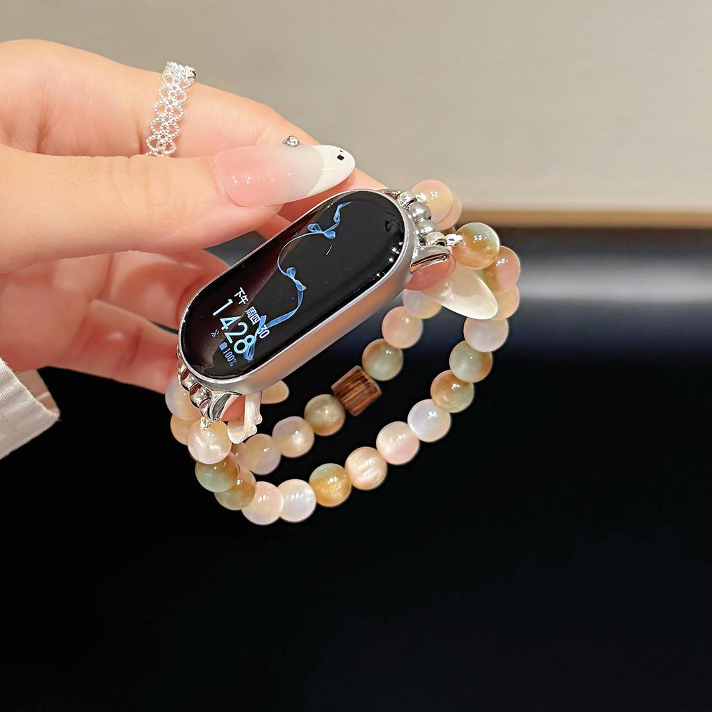Compatible Watch Strap for Xiaomi 10 Smart Band, Huawei GT6, and Apple iWatch 11 - 89Pro Elastic Cat's Eye Design
