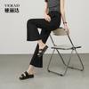 Slimming High-Waisted Elastic Flared Pants