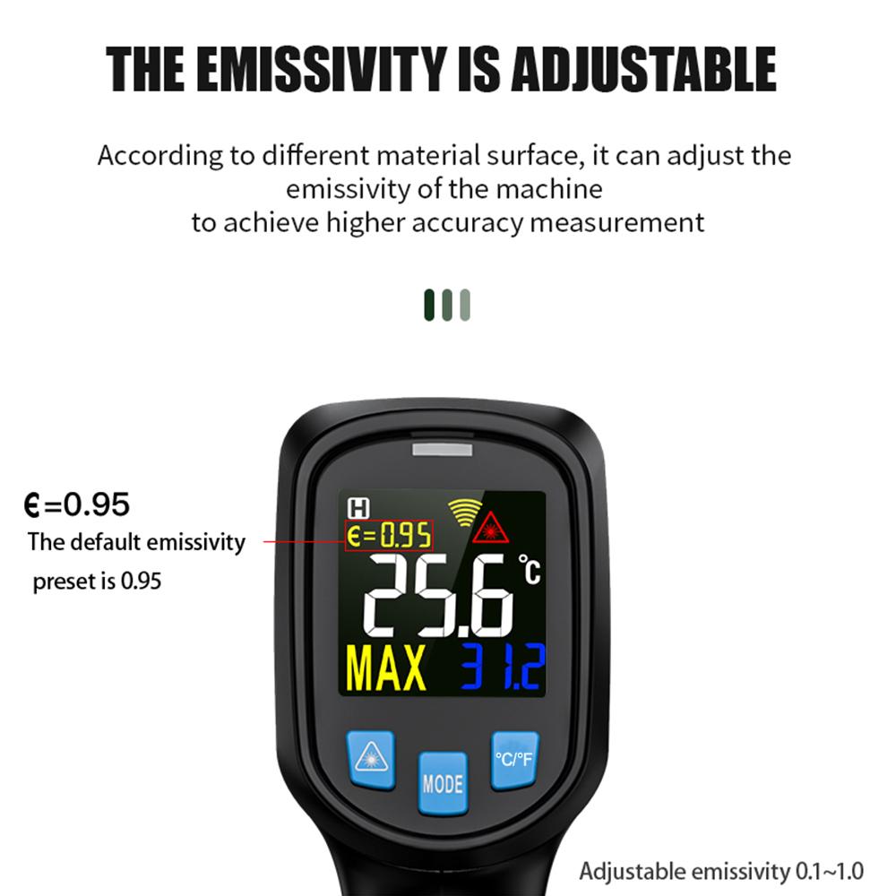 

MESTEK 50 600 celsius Handheld Non contact Digital LCD Infrared Thermometer Industrial IR Temperature Tester IR03A