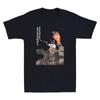 Calligraphy Cat Dinosaur Volcanic Eruption Art Print Men's Short Sleeve T-Shirt