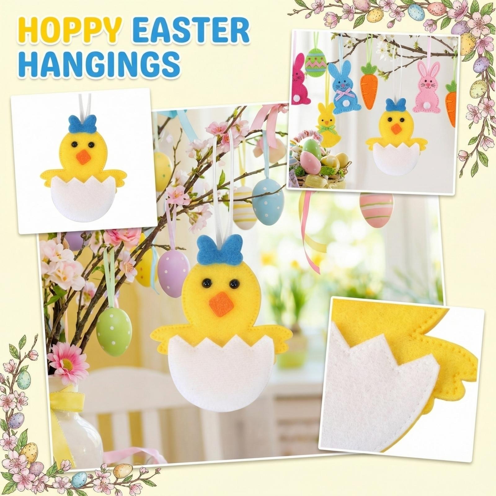 

Easter Decorations Pendants Festive Party Atmosphere Cartoon Fabric Decorations One Size