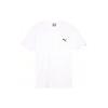 Ess Logo Embroidered Solid Casual Crew Neck T-Shirt Men Tops White 584369-02