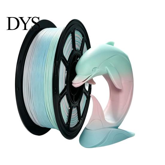 DIY Model Material 3D Printer PLA Filament, 1Kg 1.75mm Matte Rainbow Gradient Filament Printing for Projects, Models and Crafts Supplies