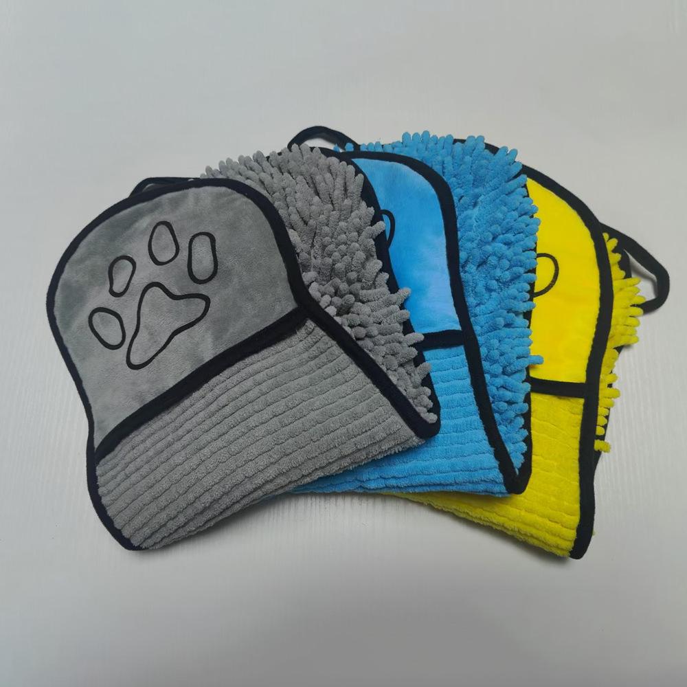 Microfiber Quick-Dry Pet Towel - Chenille for Dogs & Cats