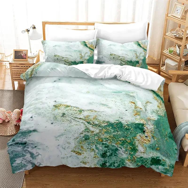 Marble Duvet Cover Set Queen Twin King Modern Abstract Bedding Set Geometric Pattern Comforter Cover For Kids Teens Girls Room