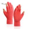 Winter Gloves Thermal Cold Resistance Plush Gloves Knitted Imitation Mink Fur Gloves with Half Finger Design for Autumn Winter Home Outdoor