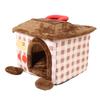Cat House Soft Comfortable Enough Interior Space Portable Cartoon Cute Dog House Kennel Bed for