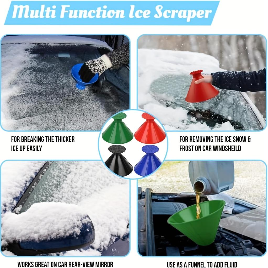 Car-mounted Snow Removal Shovel Car Window Magic Ice Scraper Oil Funnel Windshield Snow Remove Shovel Ice Scraper Cleaning Brush