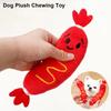 1Pcs New Grinding Teeth Dog Sound Toy Bite-resistant Interactive Hot Dog Chewing Toy Embroidered Squeaky Puppy Chew Toy