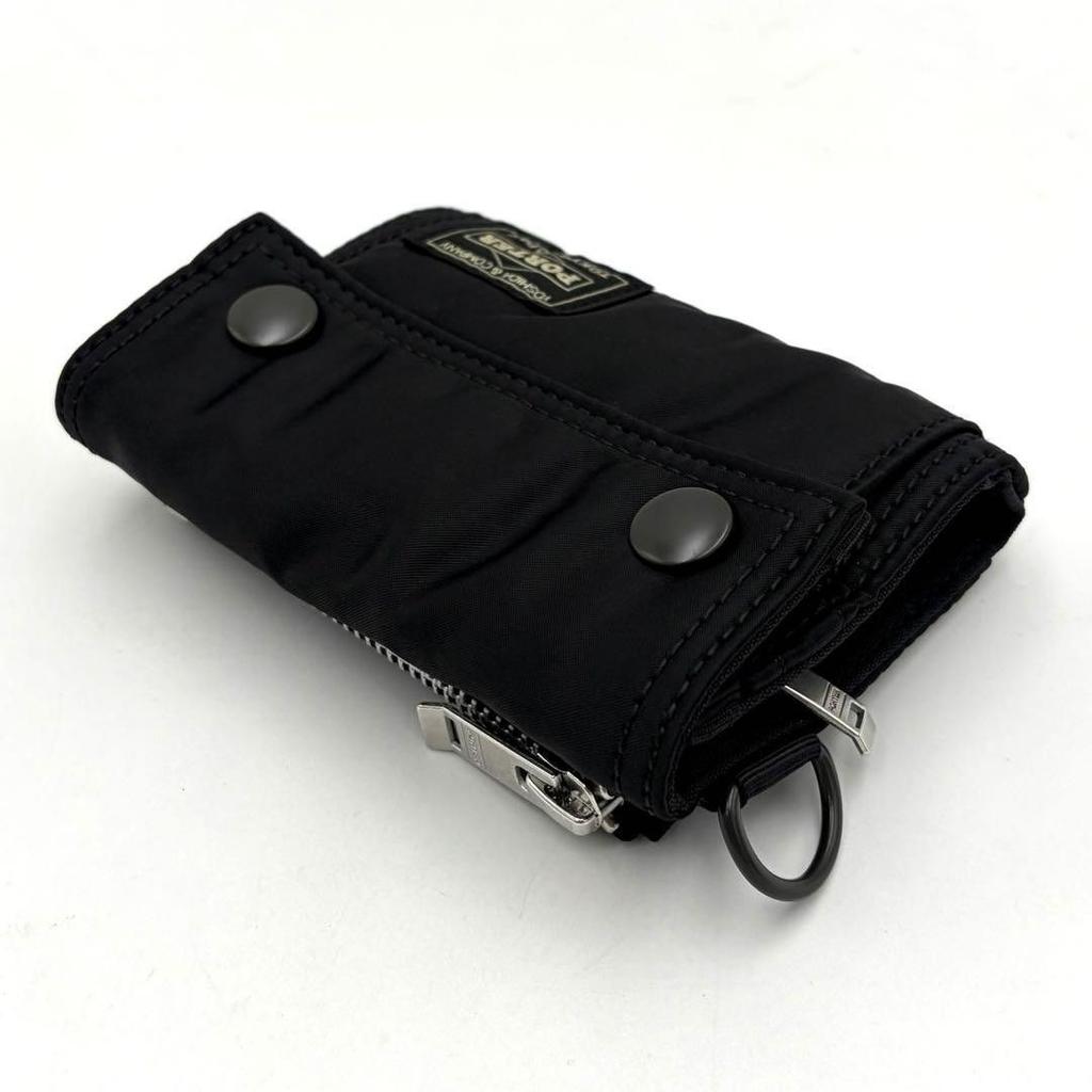 PORTER YOSHIDA TANKER POCKET WALLET M Black Nylon Lightweight Used